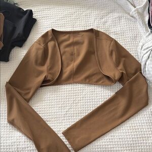 Girlfriend Collective Tan Long Sleeve Bolero